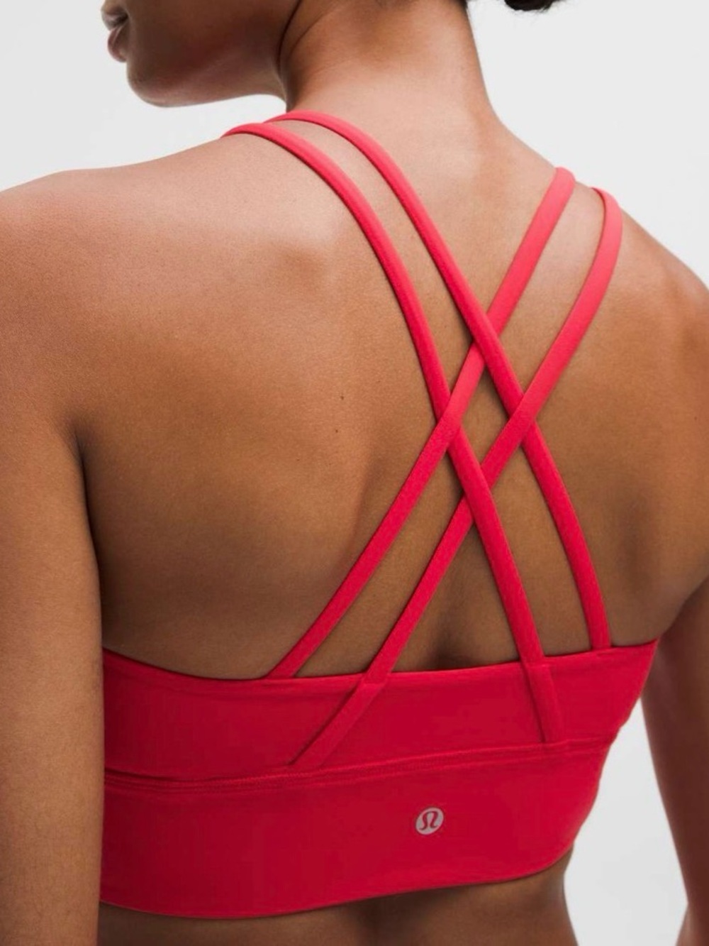 Lululemon Energy Longline Bra In Lulu Red